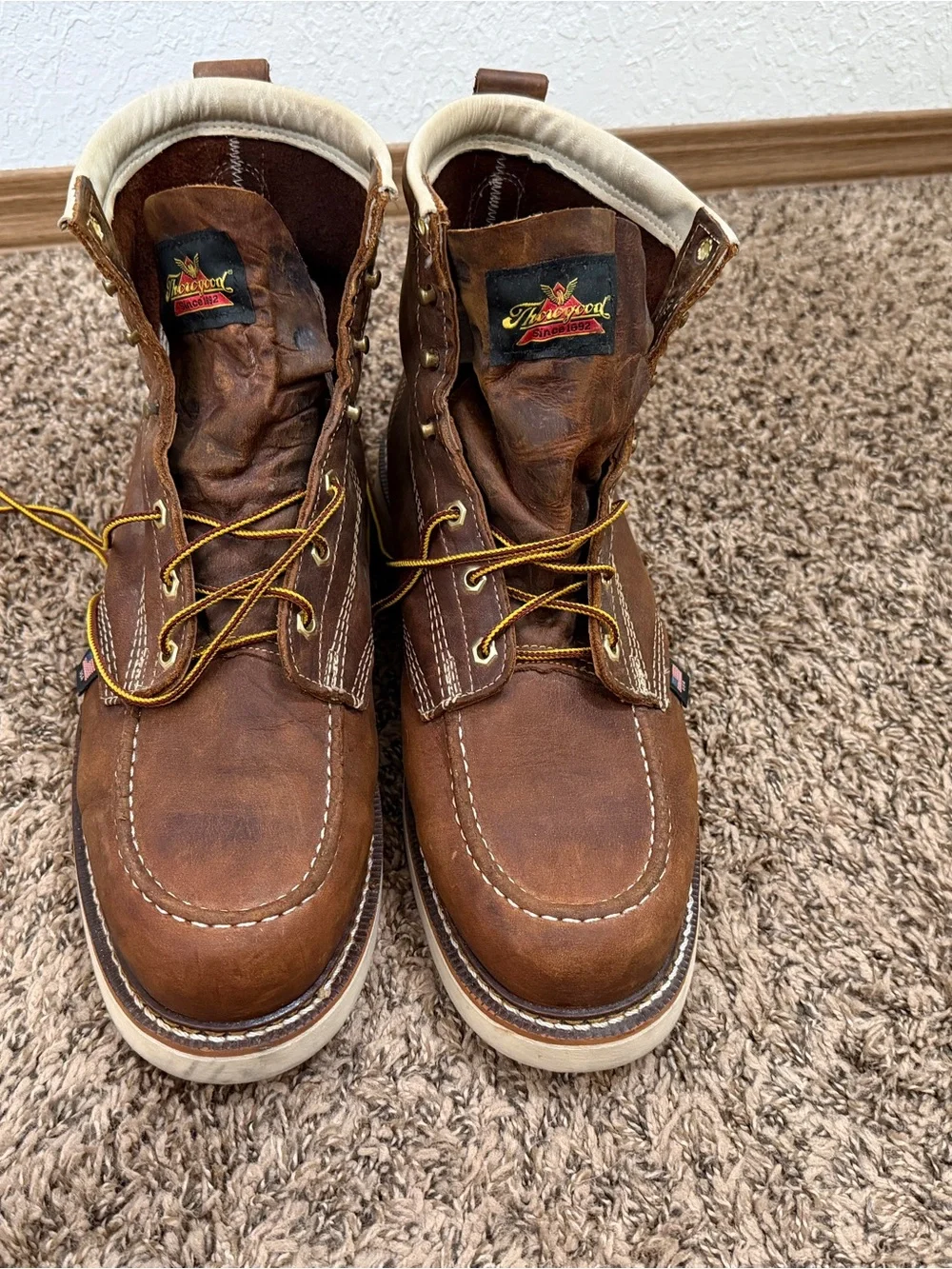 Thorogood Heritage Brown Moc Toe Work Boots - Men size 13